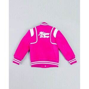 Milano Di Rouge Pink Baby Gamble Bomber Jacket NEW Size 12-18 Month $158 MSRP
